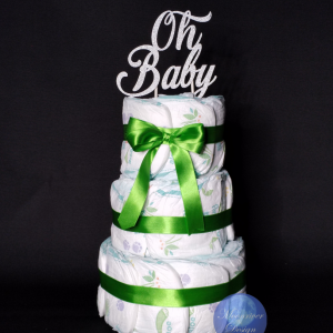 Diaper Cake with Topper