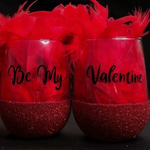Glitter base wine tumbler glasses