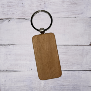 Wood Keyring Big Rectangle (Engraving)