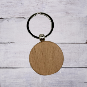 Wood Keyring Circle (Engraving)