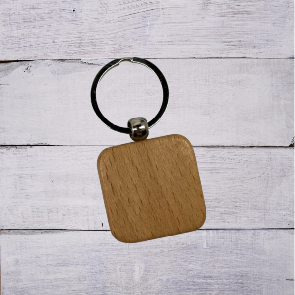 Wood Keyring Square (Engraving)