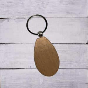 Wood Keyring Teardrop (Engraving)