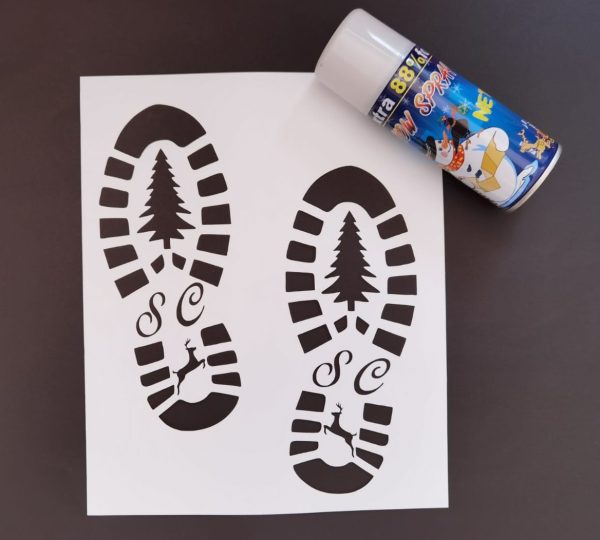 Santa Foot Prints Stencil